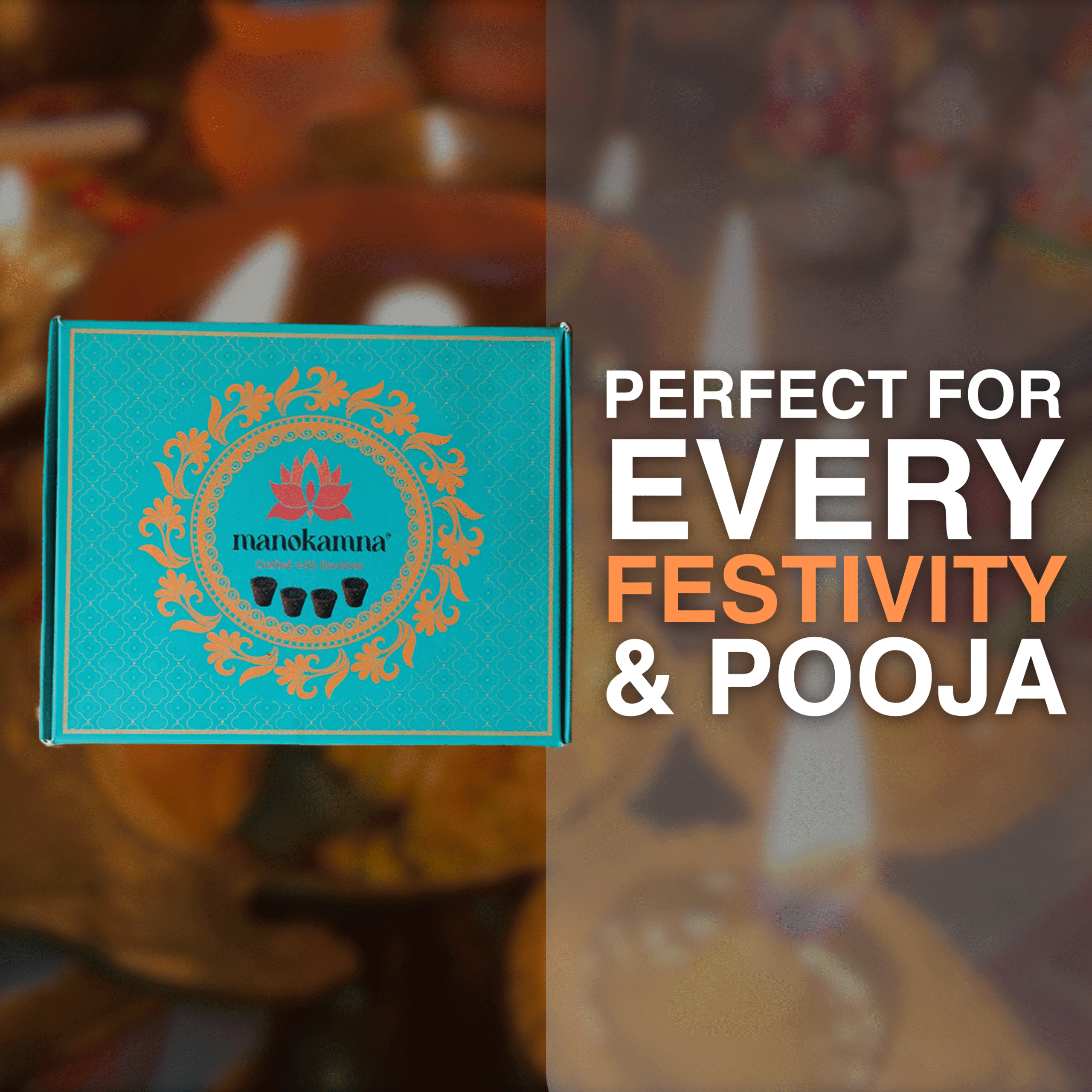 Manokamna Pure Sambrani Havan Cups Sandalwood - Image 5