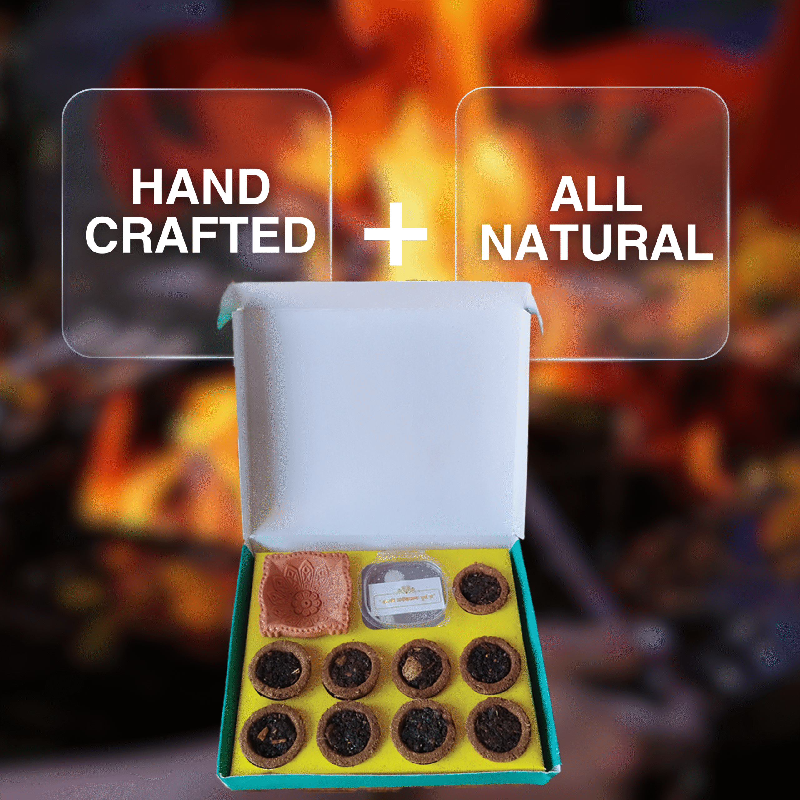 Manokamna Pure Sambrani Havan Cups Sandalwood - Image 2